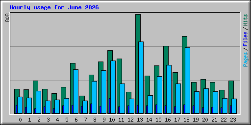 Hourly usage for June 2026